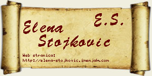 Elena Stojković vizit kartica